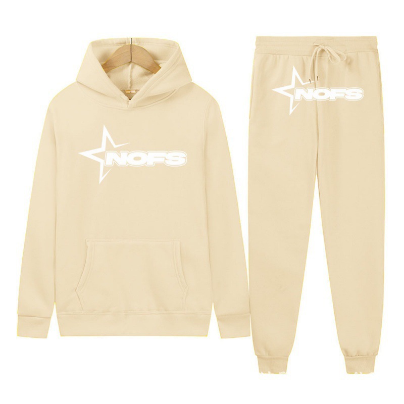 2024 Y2K new NOES hoodie set sweatshirt two-piece gothic punk rock clothing streetwear - Image 6