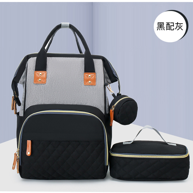 Mommy bag two-piece set multifunctional Oxford cloth cross-border mother and baby bag for traveling large capacity thermal insulation mommy bag - Image 6