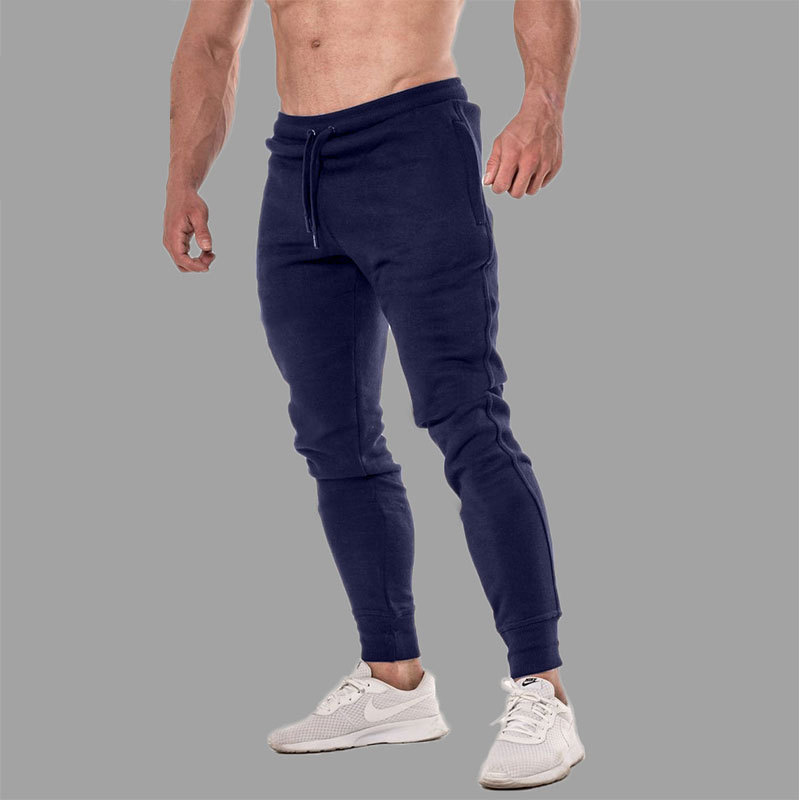 Slim Fit Sports Pants Men European and American Running Fitness Football Slim Fit Casual Pants Drawstring Tight Training Pants Men - Image 7