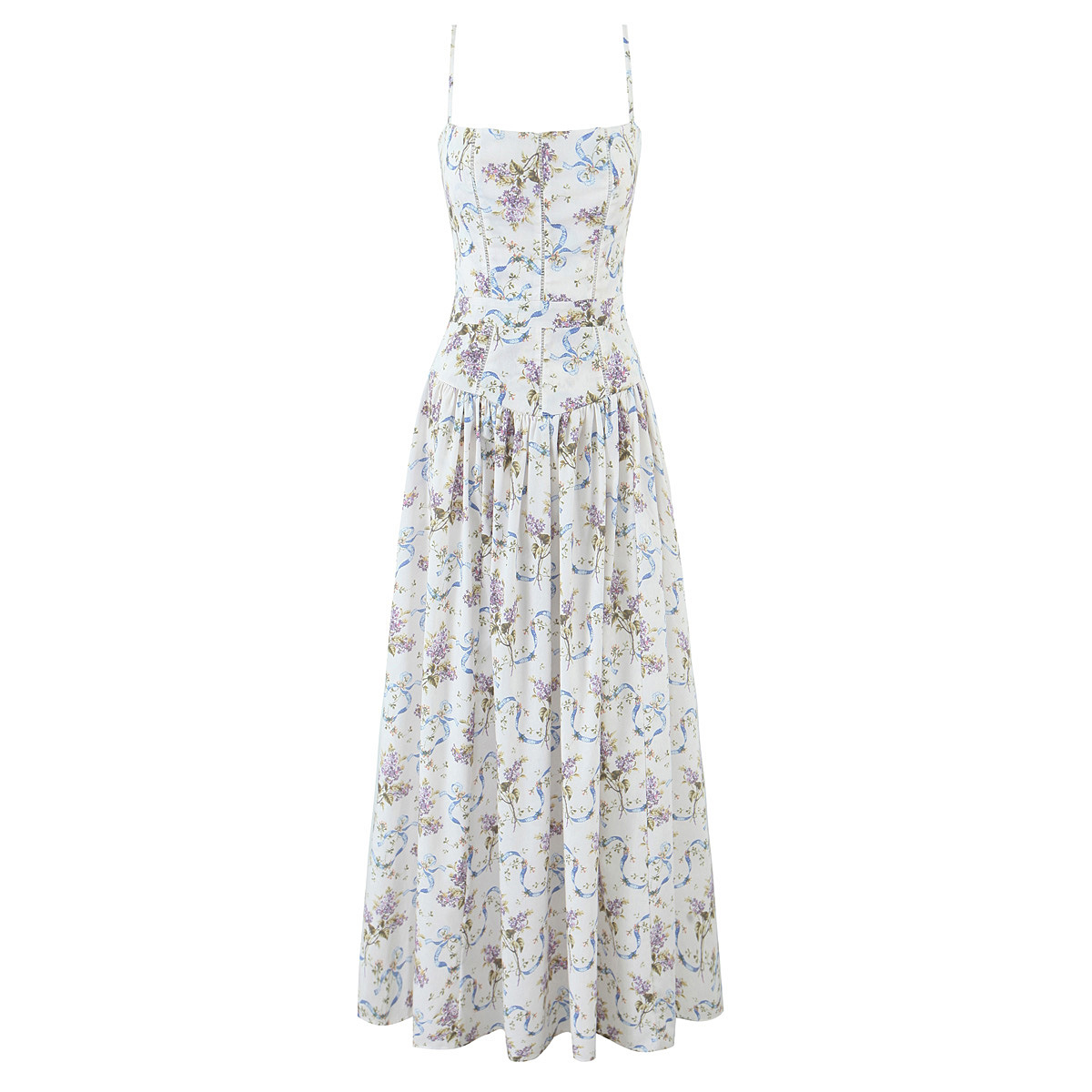 Amazon wholesale French romantic summer new floral waist-cinching lace dress - Image 7