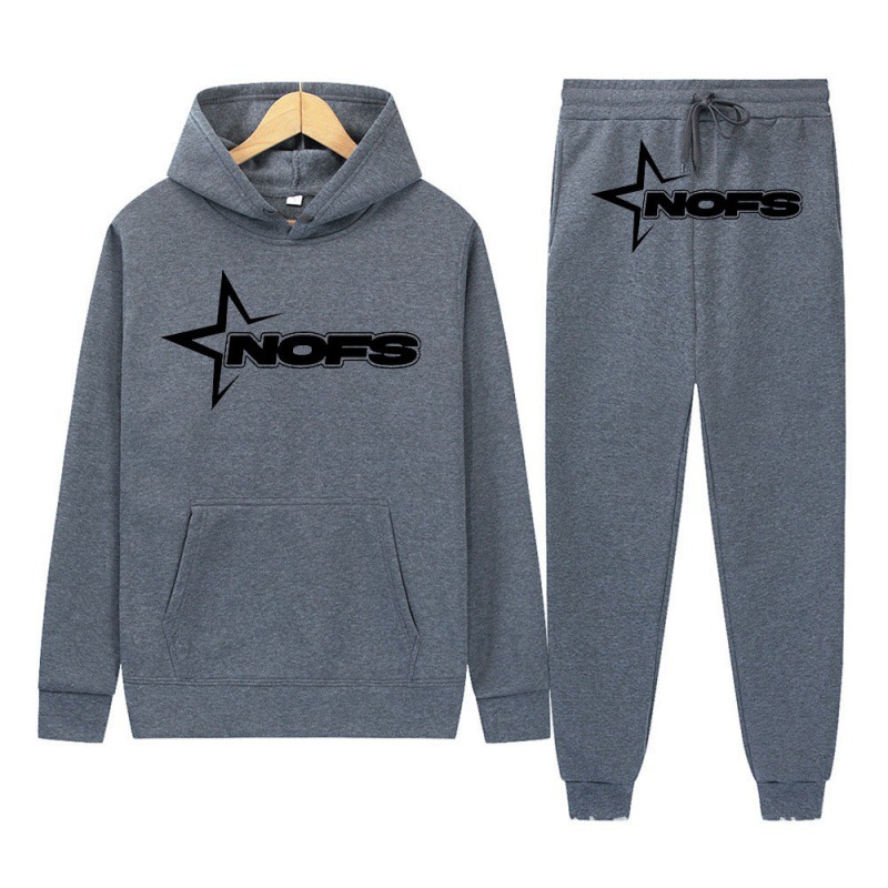 2024 Y2K new NOES hoodie set sweatshirt two-piece gothic punk rock clothing streetwear - Image 27