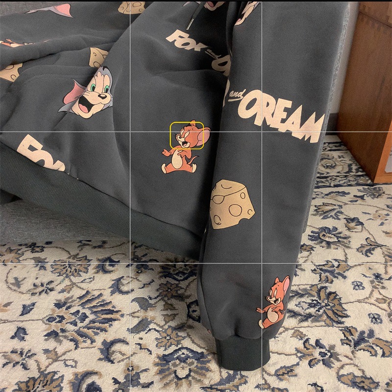 Men's sweater plus velvet thick winter Korean version trend hooded autumn and winter loose all-match ins Hong Kong style autumn coat - Image 3