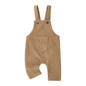 Cross-border exclusively for autumn new European and American men and women baby corduroy suspenders casual pants one drop