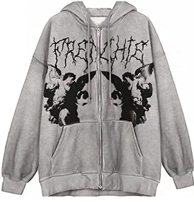 2021 European and American new hoodie sweatshirt women's loose street sports zipper cardigan y2k jacket women - Image 16