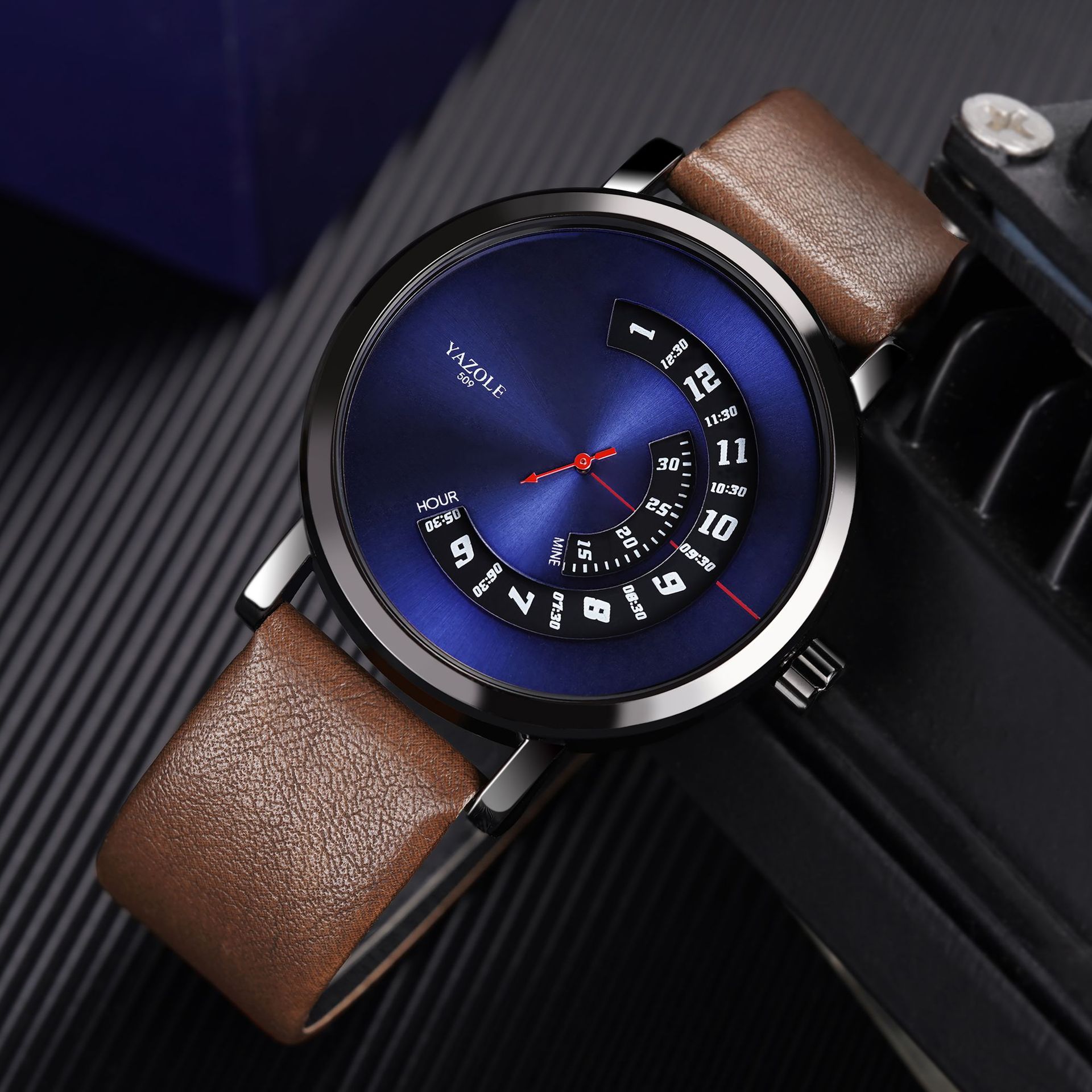 Yazole 509 Cross-border Fashion Turntable Watch Men Waterproof Men's Quartz Watch Men's Watch Watch Wholesale - Image 18