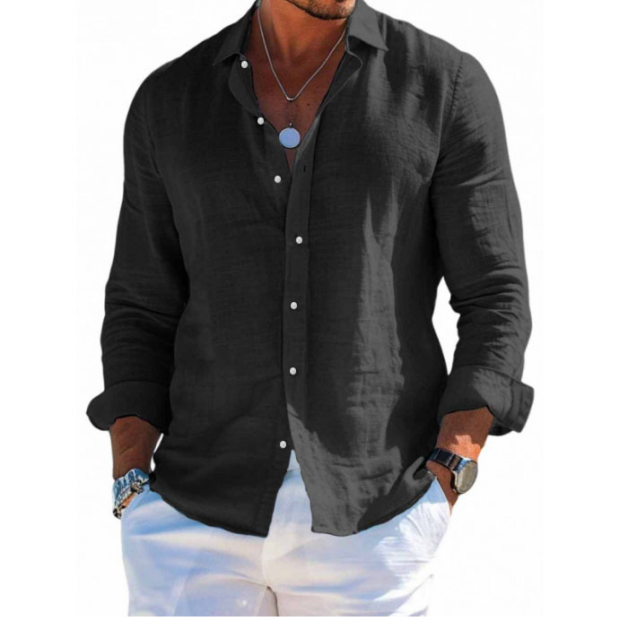 Hawaiian 3D Print Shirt, Amazon Independent Store Bestseller, Lapel Beach Long-Sleeve Shirt - Image 6