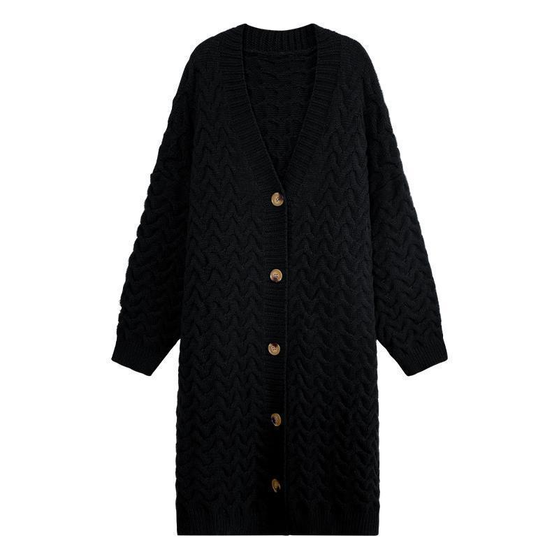 Women's Cardigan, Mid-Length, Spring/Winter New Style, Loose Fit, Korean Style, Elegant and Slimming Knitwear Coat Top - Image 6