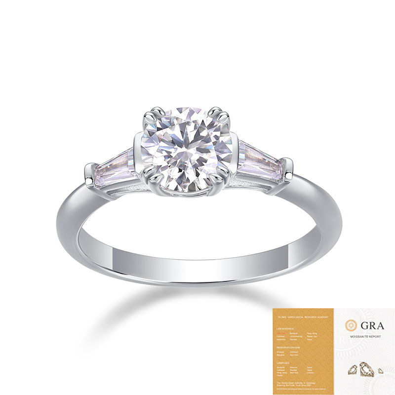 S925 Sterling Silver Guardian Ring, Moissanite Closed-Cut Ring, Hot Selling on Cross-Border TikTok, Factory Direct Wholesale. - Image 8