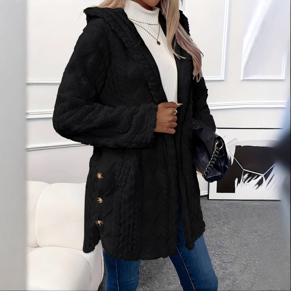 Women's Hooded Fleece Cardigan - Image 3
