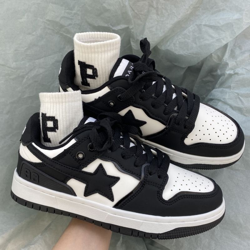 National trend contrasting color meteor moral training shoes autumn ins style student trend breathable casual couple white shoes - Image 5