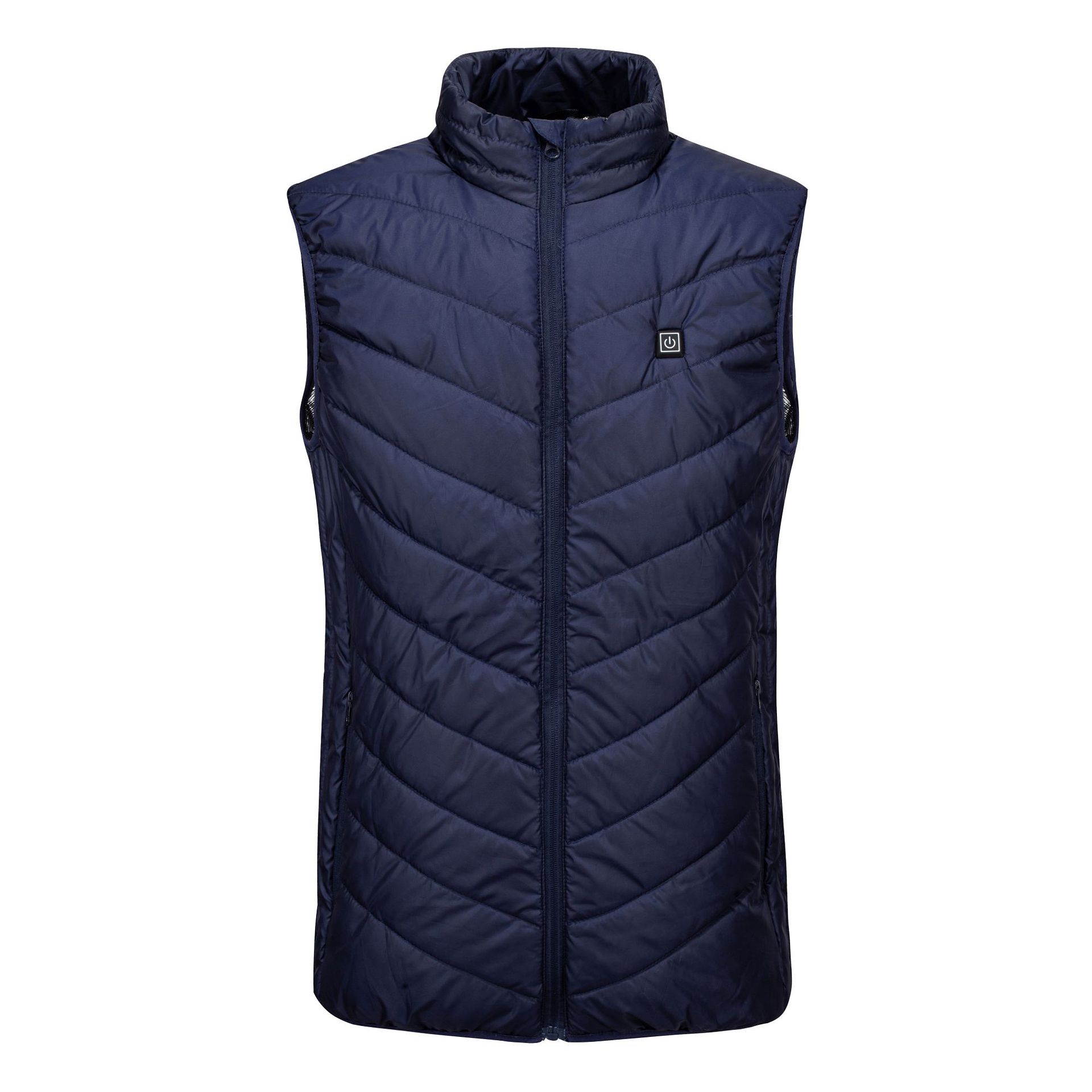 Cross-border nine-zone smart heating vest USB charging vest heating cotton vest winter men's heating clothing jacket - Image 7