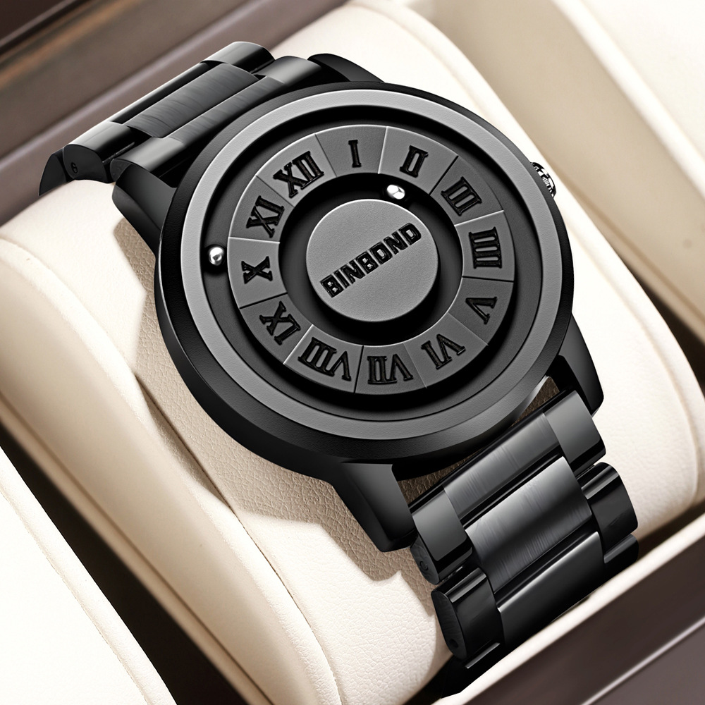 Bingbang American brand black technology watch men's new concept personality creative men's magnetic suspension waterproof men's watch - Image 11