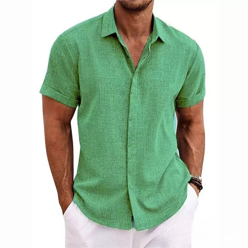 Short-Sleeved Button-Front Shirt - Image 3