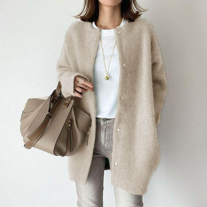 9 colors in stock 2024 autumn new super soft knitted jacket slim design niche loose jacket for women - Image 7