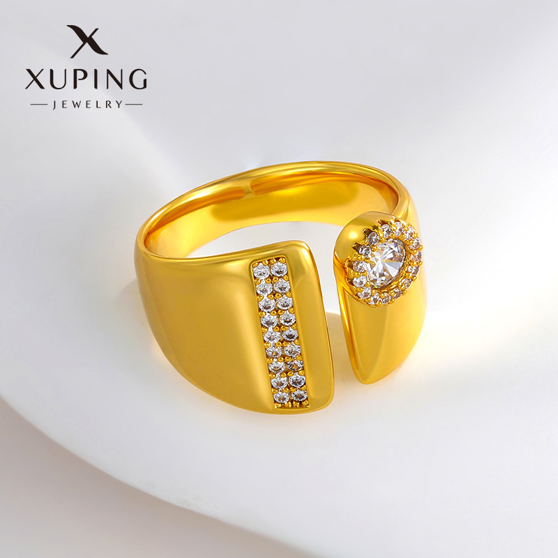 Xuping Jewelry: Luxury Geometric Rings, Niche Designs, Fashionable Rings, European and American Style, Cross-border Minimalist Elegant Jewelry Wholesale - Image 2
