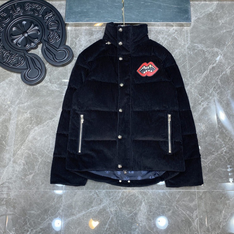 Chrome Hearts, a European and American fashion brand, offers a new winter style for men and women with a stand-up collar and corduroy down jacket. - Image 6