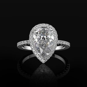 AliExpress hot-selling accessories: Creative sparkling teardrop-shaped zircon wedding ring, wholesale women's wedding jewelry.