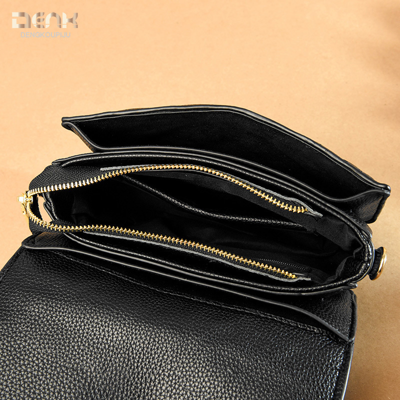 DENK cross-border wholesale 2023 new design gentle bag versatile fashion genuine leather crossbody small square bag women's bag - Image 5