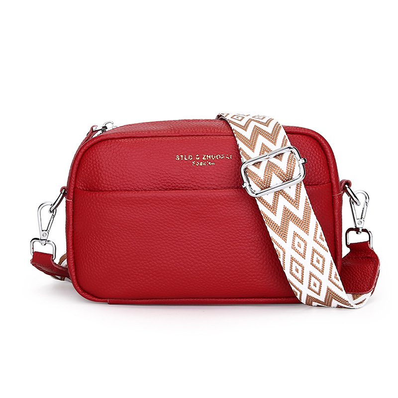 Cross-border genuine leather women's bags wholesale 2023 new trendy fashion simple one-shoulder crossbody bag first layer cowhide small square bag - Image 8
