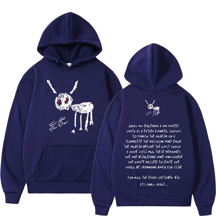 2024 New Rapper Drake for All The Dogs Letter Hoodie Men's Hi - Image 3