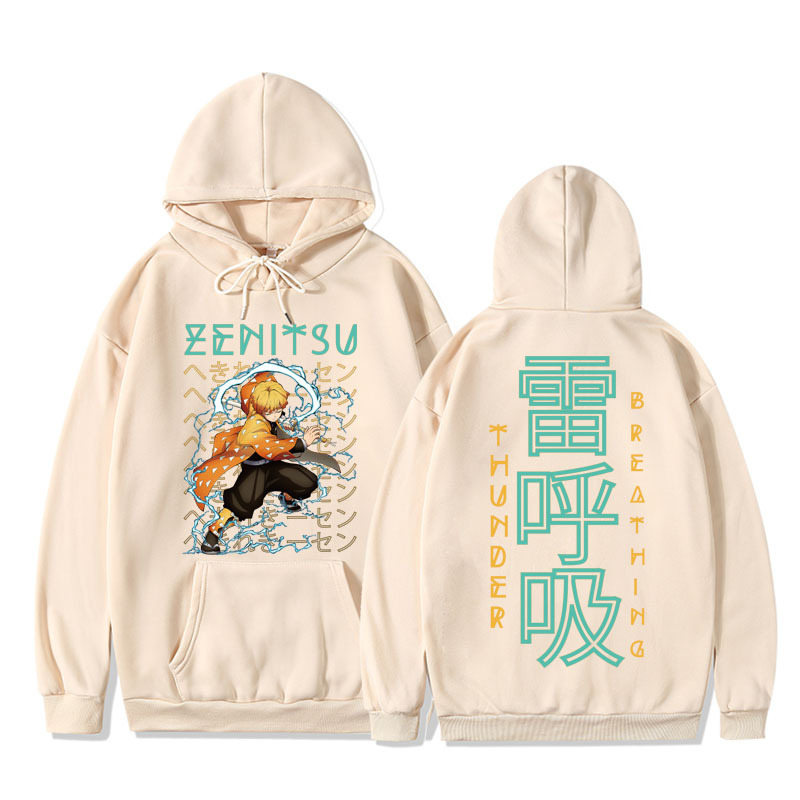 New Korean Harajuku Japanese Manga Kimetsu no Yaiba printed winter hoodie sweatshirt - Image 4
