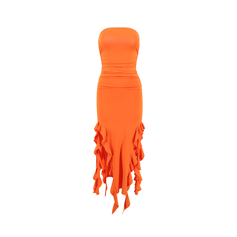 2023 European and American style summer new cross-border hot product one-shoulder jellyfish lace dress sexy hottie ur women's clothing - Image 7