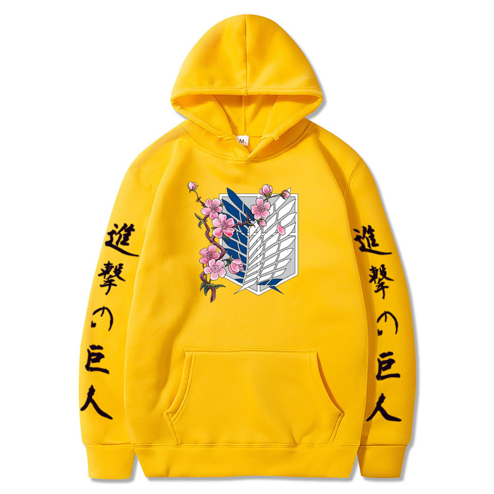 Attack on Titan LOGO hoodie sweatshirt- black letters on sleeves - Image 5