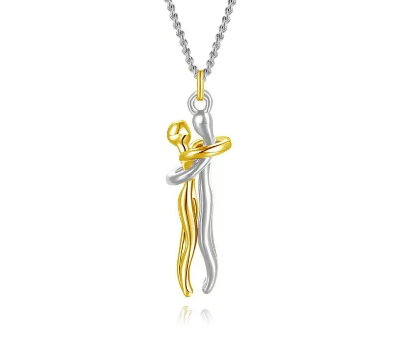 Cross-border best-selling necklace, creative and unique mother and child hugging pendant, Amazon best-selling Mother's Day gift jewelry. - Image 7