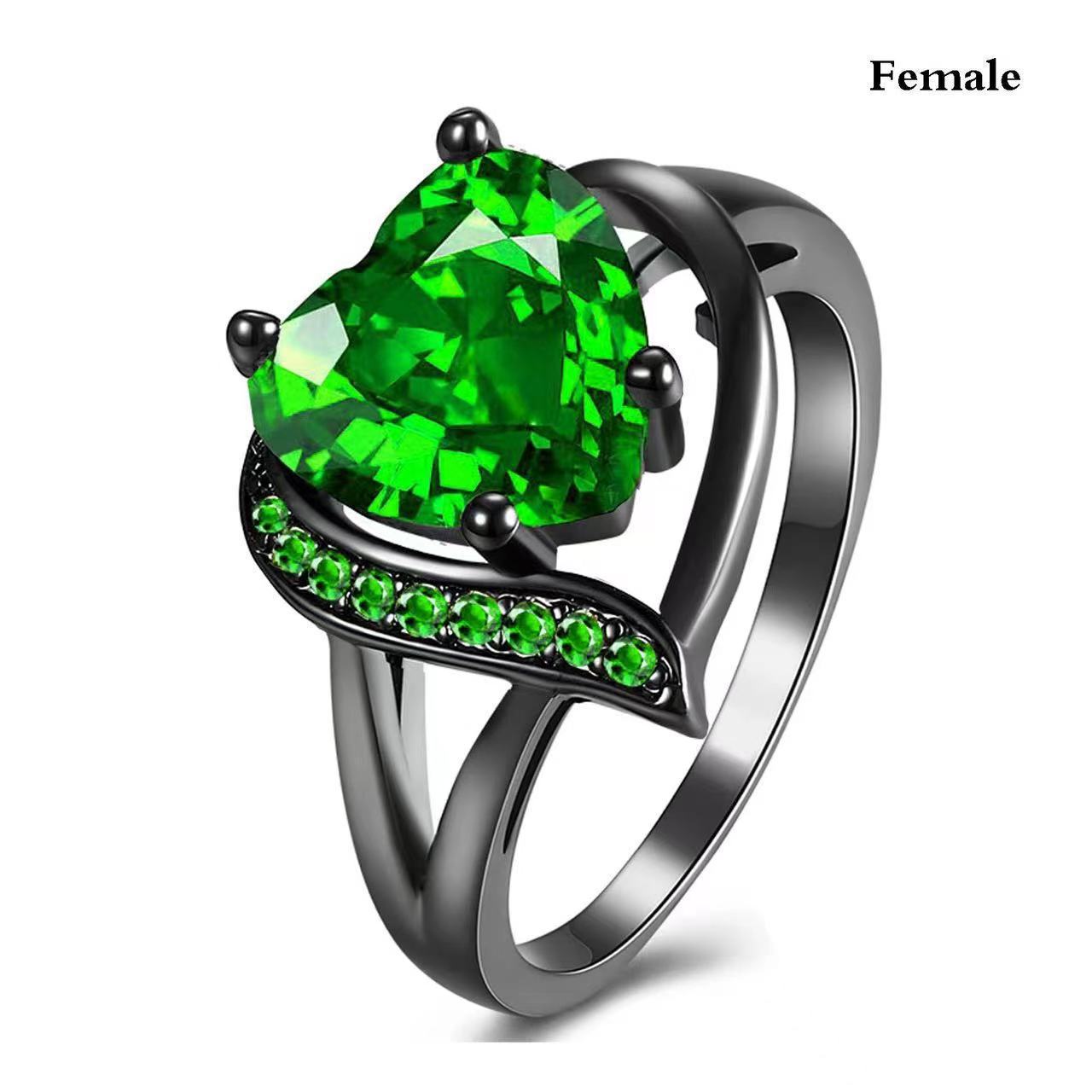 Hot-selling cross-border e-commerce products: fashionable red and blue gemstone women's rings, European and American style stainless steel dragon pattern men's couple rings. - Image 17