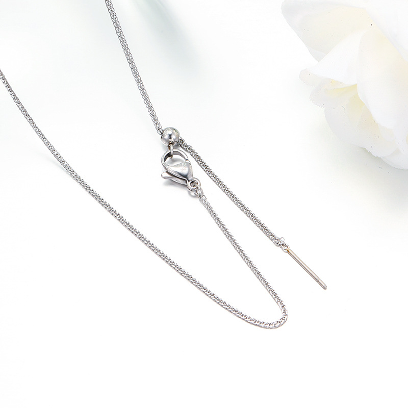 Xuping stainless steel white-plated simple everyday easy-to-match lobster buckle plain chain classic pin chain clavicle chain wholesale women's - Image 2