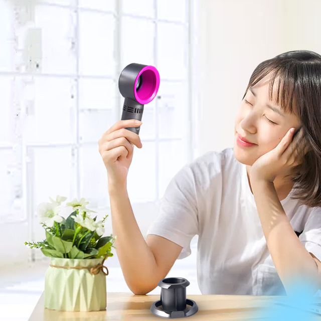 New leafless mini fan creative handheld portable usb charging gift fan handheld fan - Image 4