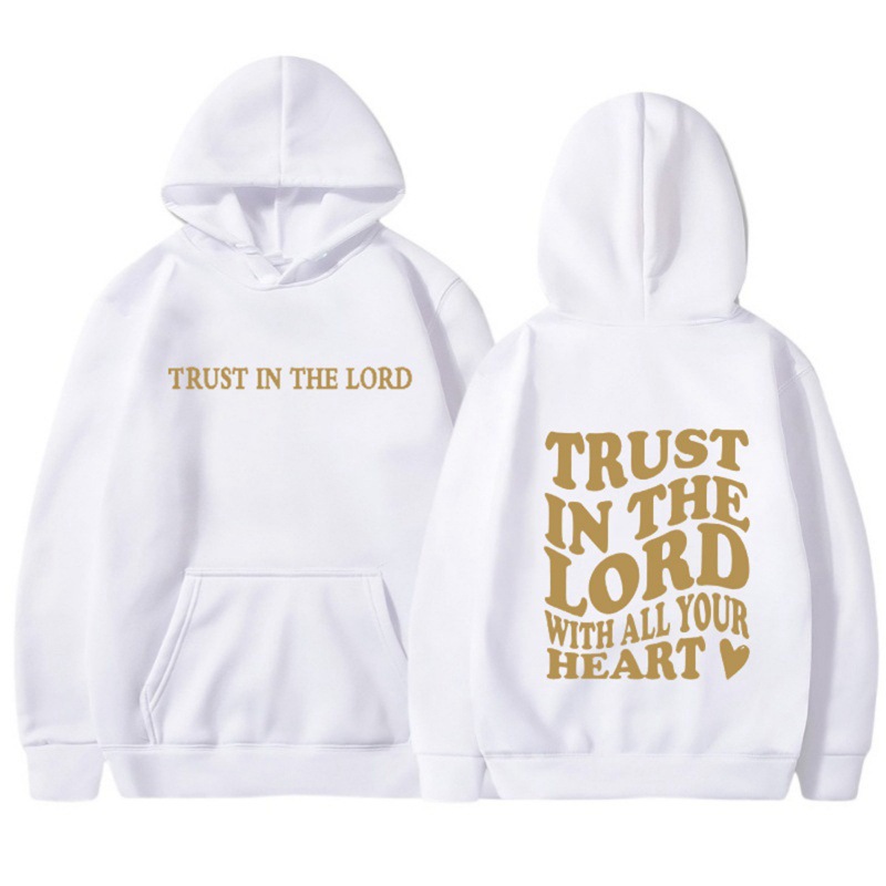 2023 Autumn and Winter Women's New Fashion Personalized Character Print Hooded Back Collar Plus Velvet Sweater with Versatile Design