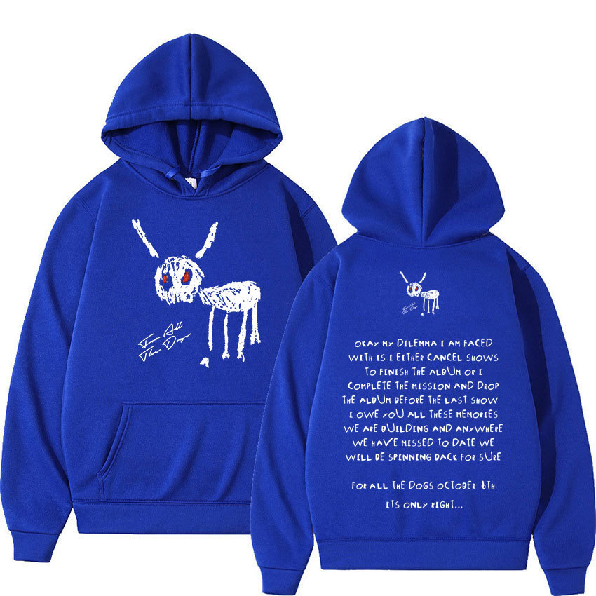 2024 New Rapper Drake for All The Dogs Letter Hoodie Men's Hi - Image 15