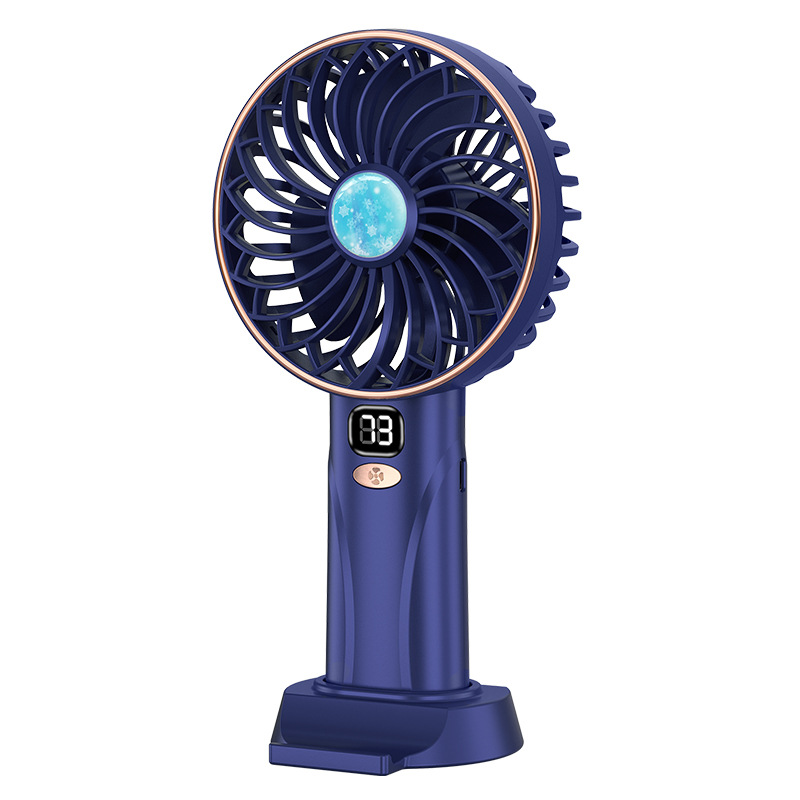 Handheld spray small fan water replenishment humidification student desktop digital display light sound brushless charging refrigeration water spray cooling fan - Image 6