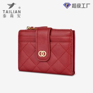 Tailian wallet ladies small Chanel style embroidery thread multi-card slot coin purse female cross-border wallet wallet Tailian