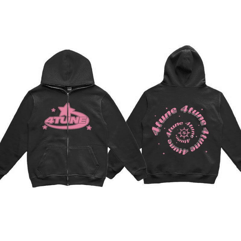 2023 cross-border new product tune trendy men's full face zipper sweatshirt American retro Y2K sweatshirt men's casual jacket - Image 3