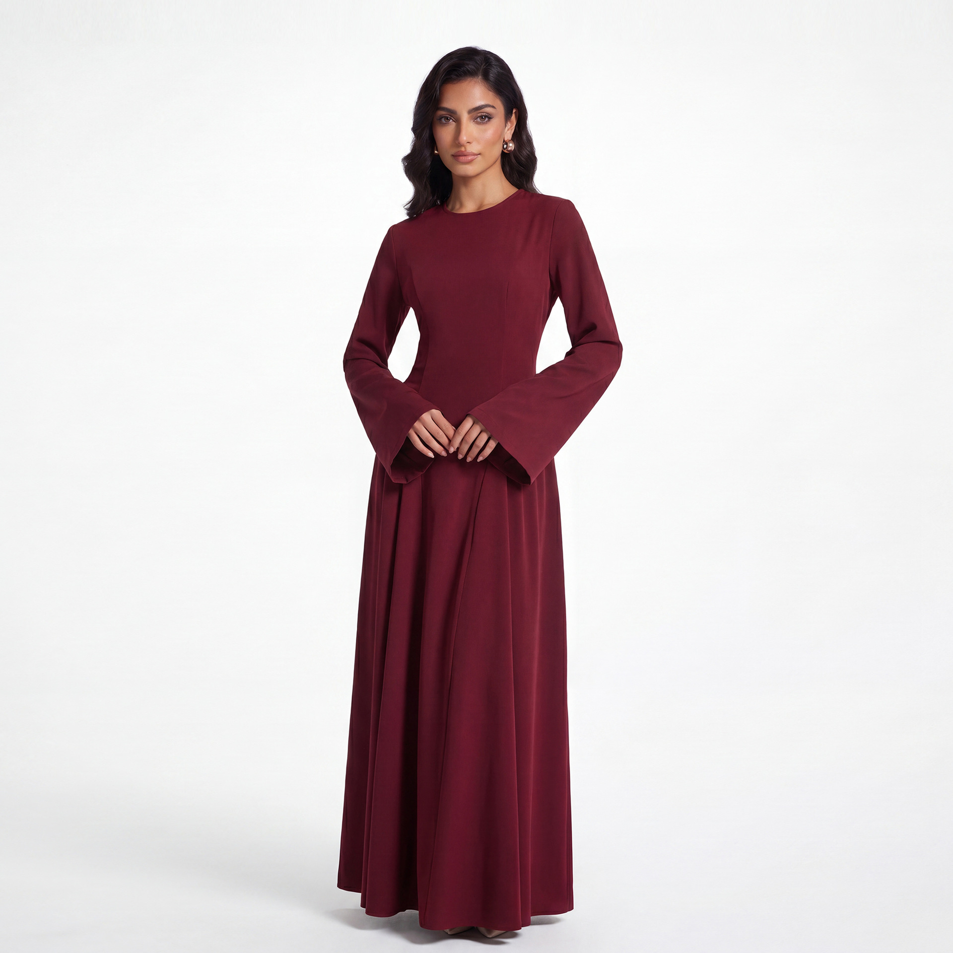 Loriya Plus Size Dress with Wide Skirt - Cross-border Women's Clothing LR1155 - Image 2