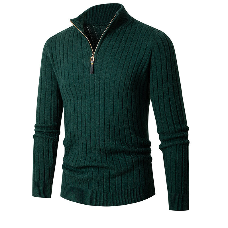 Ribbed Zip-Neck Sweater - Image 9