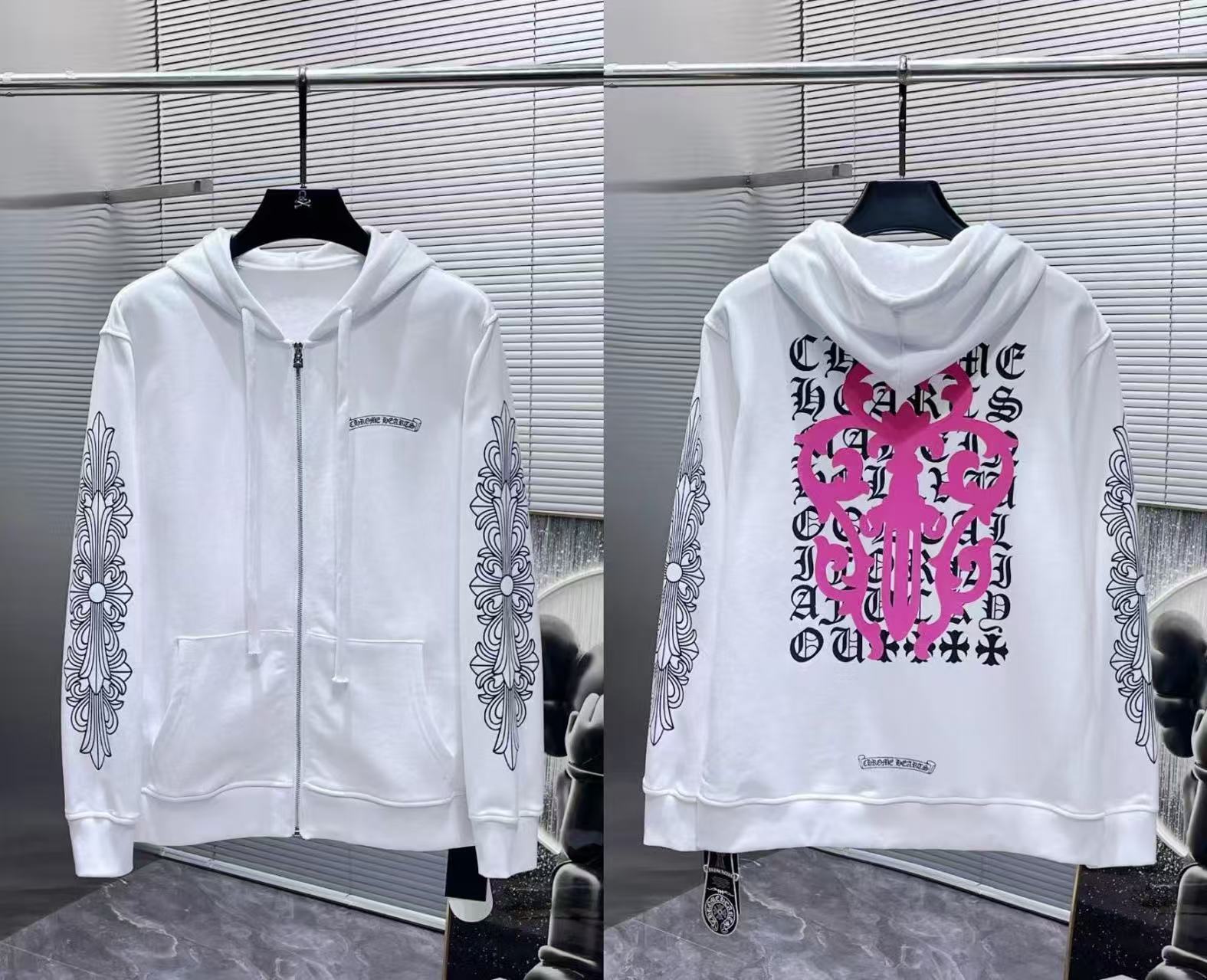 2026 New Cross-Border CH Hoodie Cross Horseshoe Couple Zipper Hooded Sweatshirt Jacket Trendy Brand 30/1 - Image 26