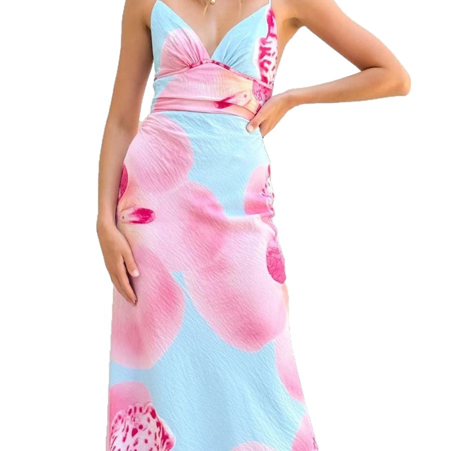2026 Off-shoulder floral print dress for women - Image 7