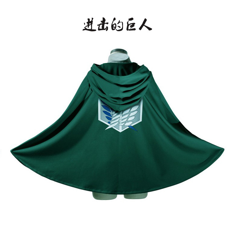 Attack on Titan cos suit Hulk Halloween cloak cape anime costume Survey Corps complete set - Image 5