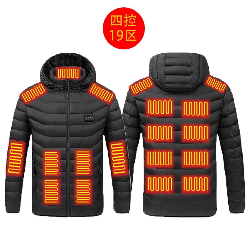 New hot-selling cross-border winter heating cotton clothes, smart constant temperature cold-proof electric heating clothes, USB heating cotton clothes - Image 18