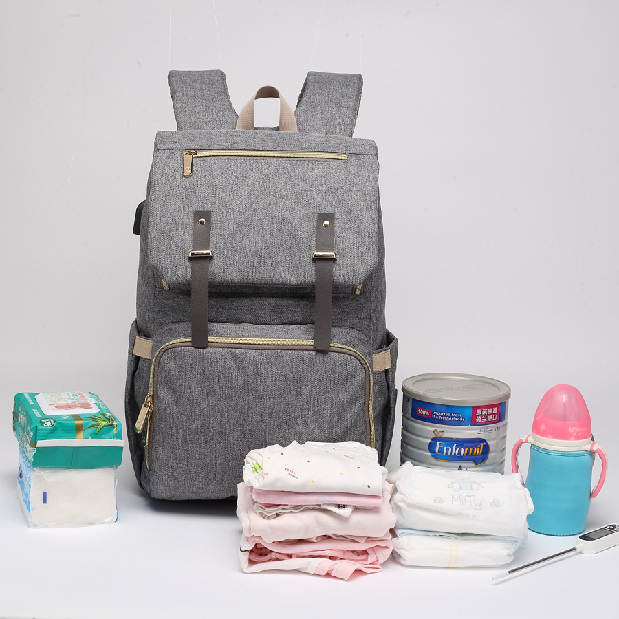 Cross-border hot selling large capacity mommy bag multi-pocket backpack multi-function waterproof maternity mother and baby bag outing bag - Image 2