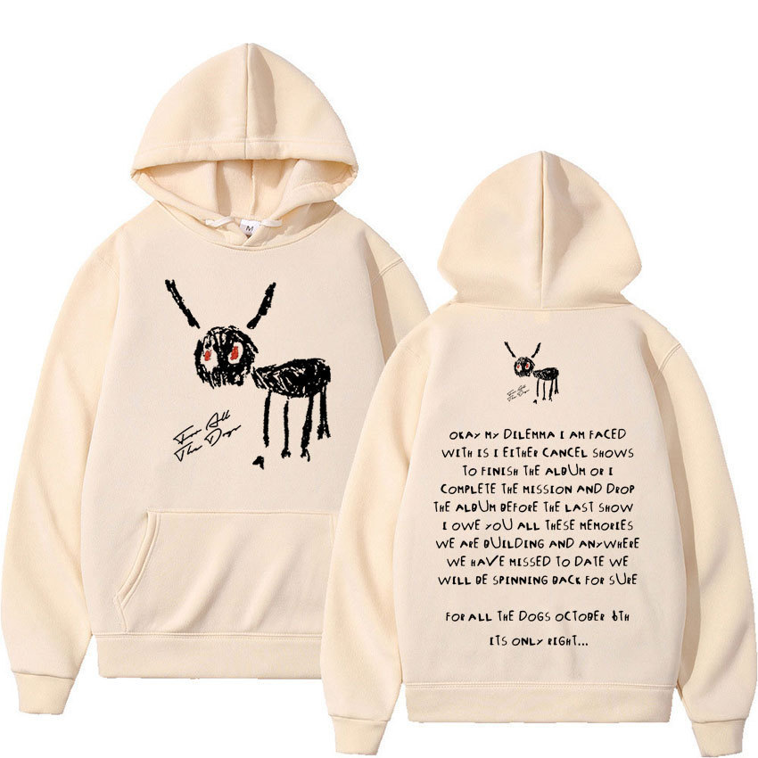 2024 New Rapper Drake for All The Dogs Letter Hoodie Men's Hi - Image 5