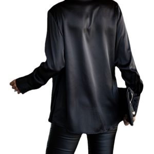 Spot! Cross-border new European and American women's Amazon spring and autumn temperament commuter long-sleeved fashion all-match pullover shirt