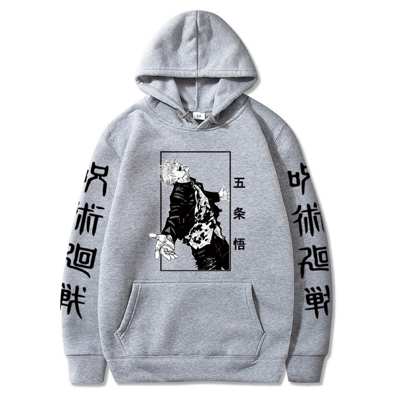 2021 Japanse Anime Hoodies Jujutsu Kaisen Satoru Gojo Grafische Hoodie Sweatshirts Mannelijke - Image 2