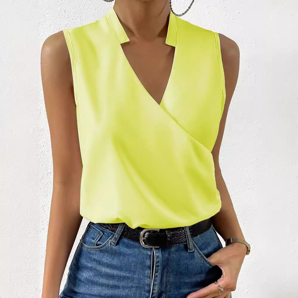 2025 Summer New Women's Printed V-Neck Top/Shirt with European and American French Design for Foreign Trade and Cross-Border Trade - Image 5