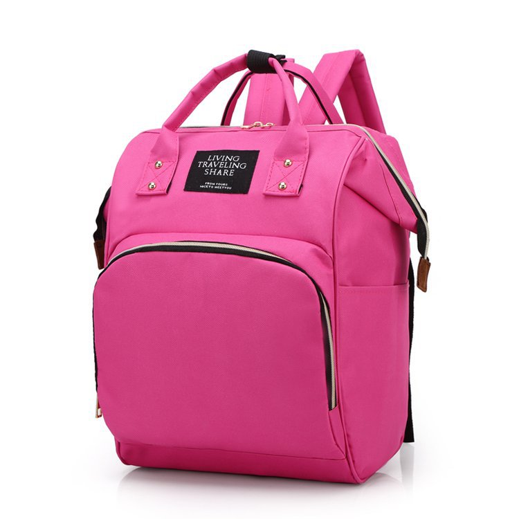 Mommy bag 2025 new Korean style fashion canvas color matching backpack women's bag Baoma milk bottle bag - Image 11