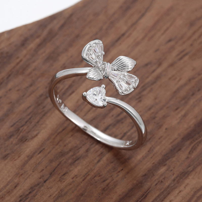 Xuping elegant and simple open butterfly ring, sweet and stylish Japanese and Korean style best friend ring, copper alloy jewelry wholesale. - Image 5