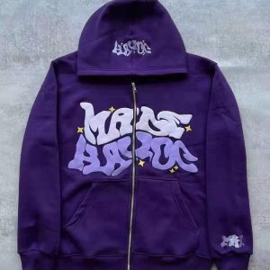 2024 Aliexpress Amazon European and American joint trend Y2K Gothic punk hip hop fashion zipper digital printing